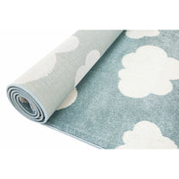 Piccolo Aqua White Cloud Kids Rug 160x230cm