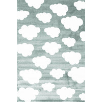 Piccolo Aqua White Cloud Kids Rug 160x230cm