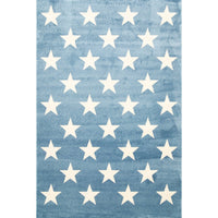 Piccolo Blue and White Stars Kids Rug 160x230cm