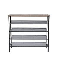 5-Tier Large Shoe Rack Shelf Stand Flat & Slant Adjustable Storage Organizer 100 cm