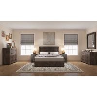 Catmint Set of 2 Bedside Table Tallboy Bedroom Furniture Package Set Grey Stone