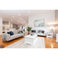 Lamp Side Table 60cm Solid Acacia Timber Wood Coastal Furniture - White