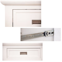 Console Hallway Entry Table 125cm Solid Acacia Timber Wood Coastal -White