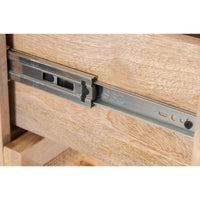 Storage Cabinet Buffet Chest of 4 Drawer Mango Wood Rattan Natural