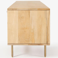 Martina Entertainment TV Unit 175cm Solid Mango Wood Rattan Furniture