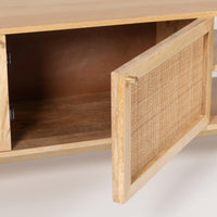 Martina Entertainment TV Unit 175cm Solid Mango Wood Rattan Furniture