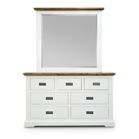 Orville Dresser Mirror 7 Chest of Drawers Tallboy Storage Cabinet - Multi Color