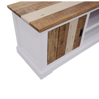 Orville Entertainment TV Unit 180cm 2 Door Solid Acacia Timber - Multi Color