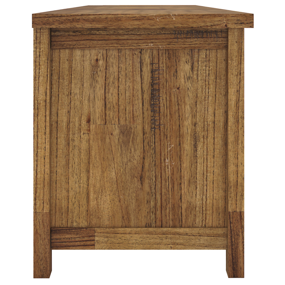 Birdsville Entertainment TV Unit 223cm 2 Door 2 Drawer Mt Ash Wood - Brown