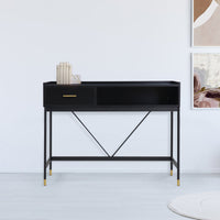 Alcona Console Table In Matte Black