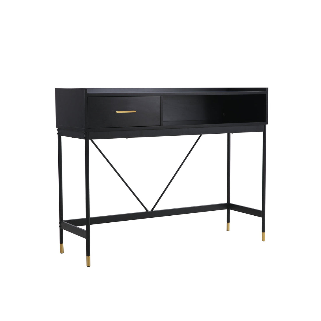 Alcona Console Table In Matte Black