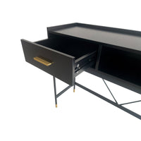 Alcona Console Table In Matte Black