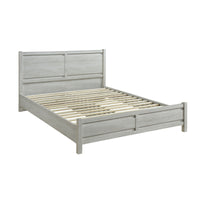 3 Piece Bedroom Queen Suite White Ash - Bed, Bedside Table