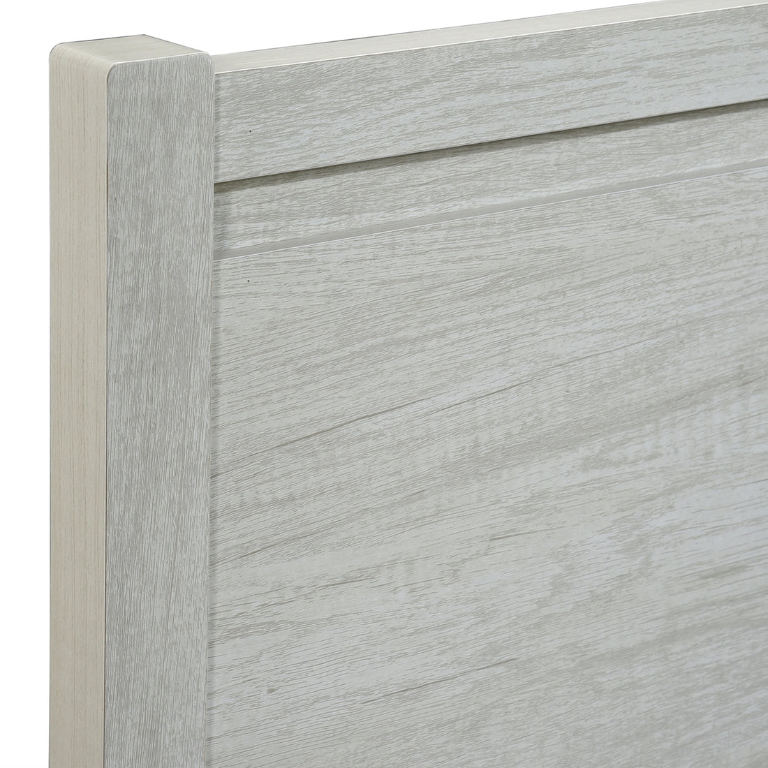 3 Piece Bedroom Queen Suite White Ash - Bed, Bedside Table