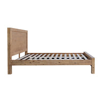 4 Piece Bedroom Queen Suite in Solid Wood Veneered - Bed, Bedside Table & Tallboy