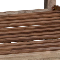 Oak Bed Frame in Solid Acacia Wood with Medium High Headboard - King Single