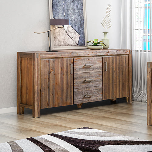 Solid Acacia Wooden Storage Cabinet with Drawers