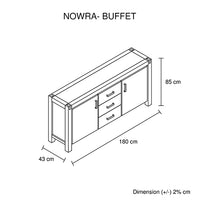 Solid Acacia Wooden Storage Cabinet with Drawers
