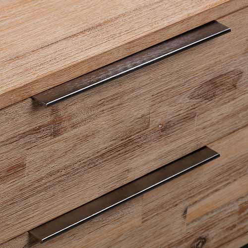 Wood Veneered Bedside Table with 2 drawers Side Table