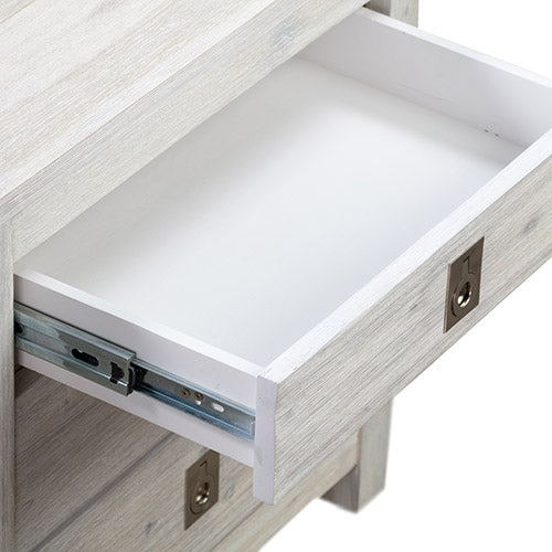 Acacia Ash Wood Bedside Table with 2 drawers