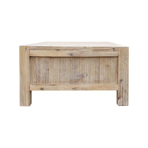 Coffee Table Solid Oak Acacia Wood & Veneer 1 Drawers