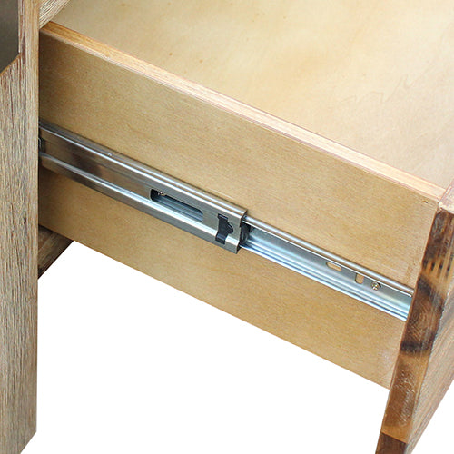 Coffee Table Solid Oak Acacia Wood & Veneer 1 Drawers