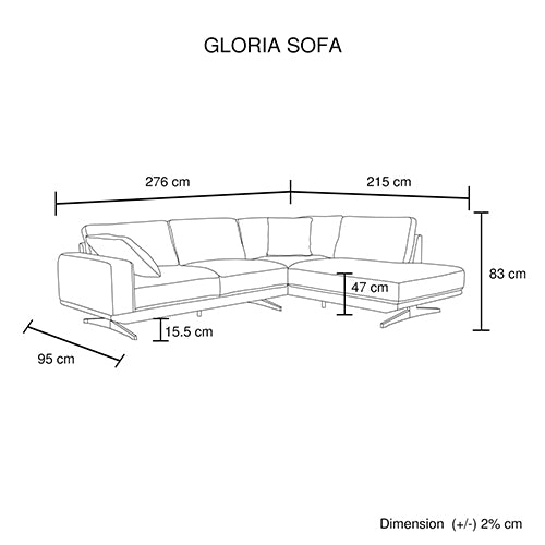 3 Seater Fabric Lounge Set with Chaise