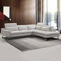 5 Seater Lounge Set Leatherette L Shape with Chaise - Tan