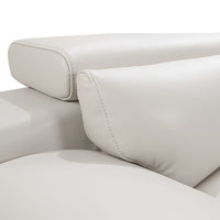 5 Seater Lounge Set Leatherette L Shape with Chaise - Tan
