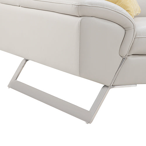 5 Seater Lounge Set Leatherette L Shape with Chaise - Tan