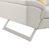 5 Seater Lounge Set Leatherette L Shape with Chaise - Tan