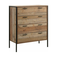 Tallboy with 4 Storage Drawers Oak