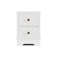 White Coastal Style Bedside Table