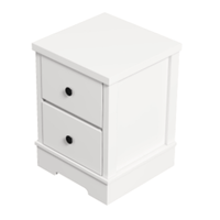 White Coastal Style Bedside Table