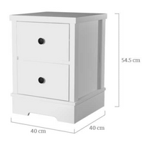 White Coastal Style Bedside Table