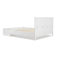 White Coastal Lifestyle Bedframe with Storage Drawers - Double