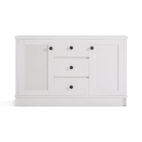 White Coastal Style Sideboard Buffet Unit
