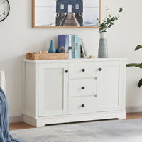 White Coastal Style Sideboard Buffet Unit