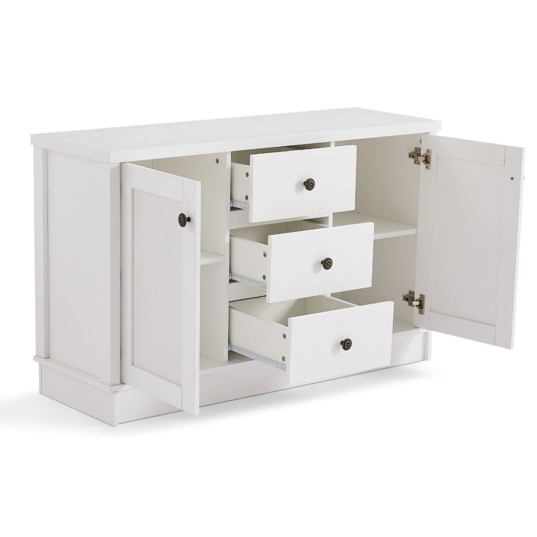 White Coastal Style Sideboard Buffet Unit