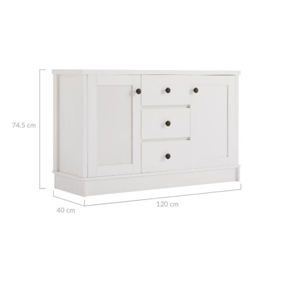 White Coastal Style Sideboard Buffet Unit