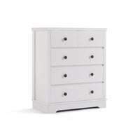 White Coastal Style Chest of Drawers Tallboy