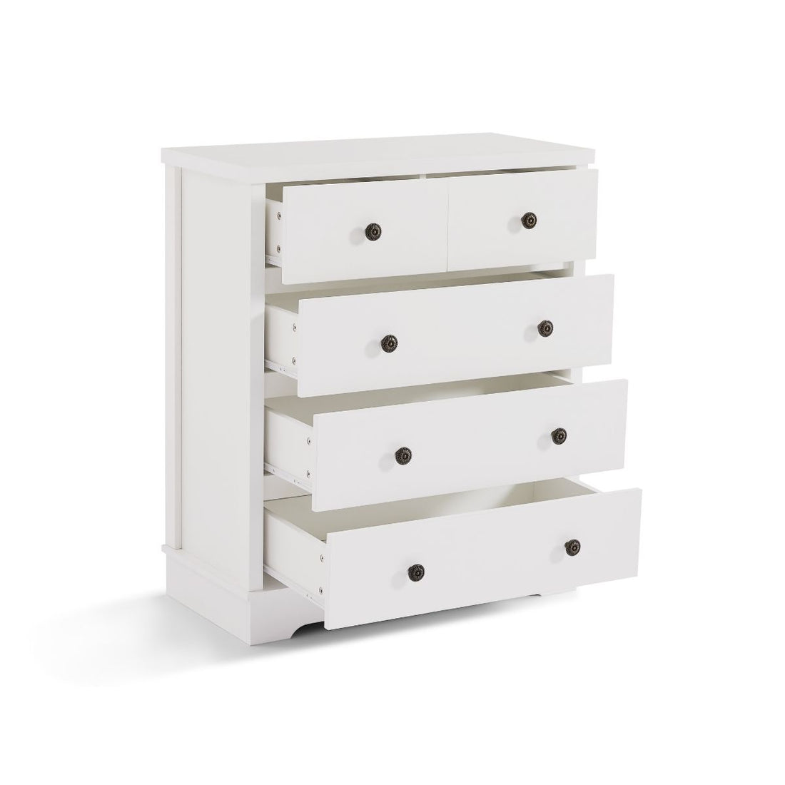 White Coastal Style Chest of Drawers Tallboy