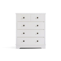White Coastal Style Chest of Drawers Tallboy