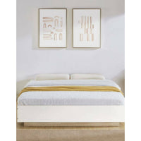 Industrial Contemporary White Oak Bed Base