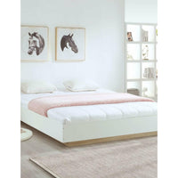 Industrial Contemporary White Oak Bed Base