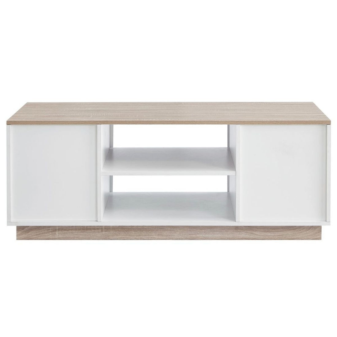 Coastal White & Wooden Coffee Table