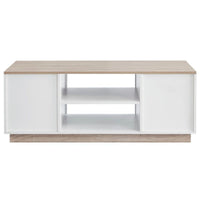 Coastal White & Wooden Coffee Table