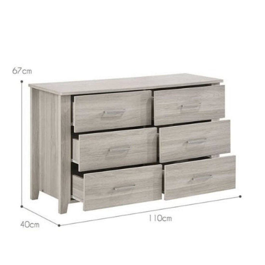 Acacia Ash 6 Chest of Drawers