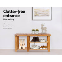 Bamboo Shoe Rack - Large