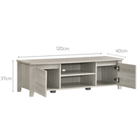 Entertainment Unit In White Wood - 120cm